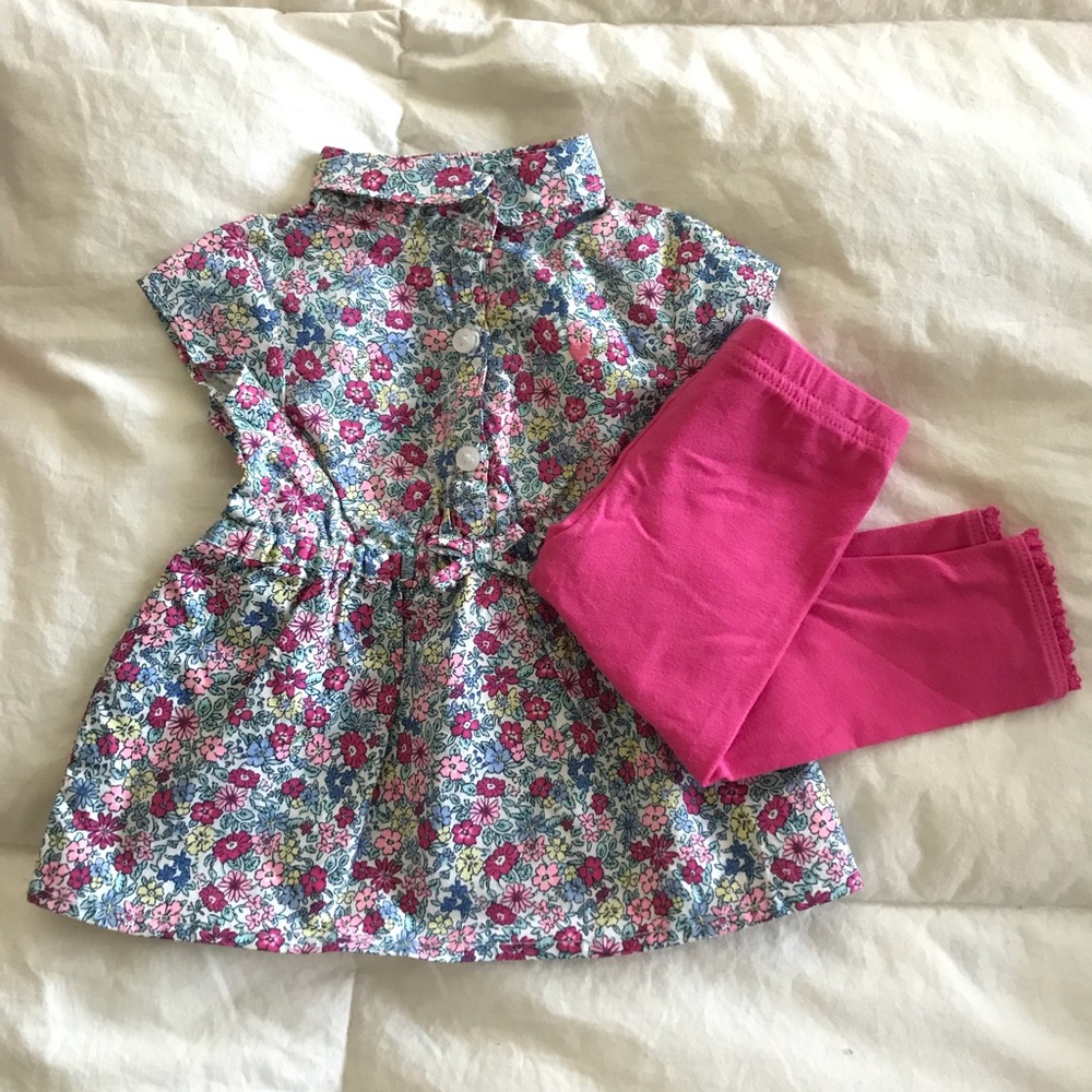 Carters 3 month dress and leggings set